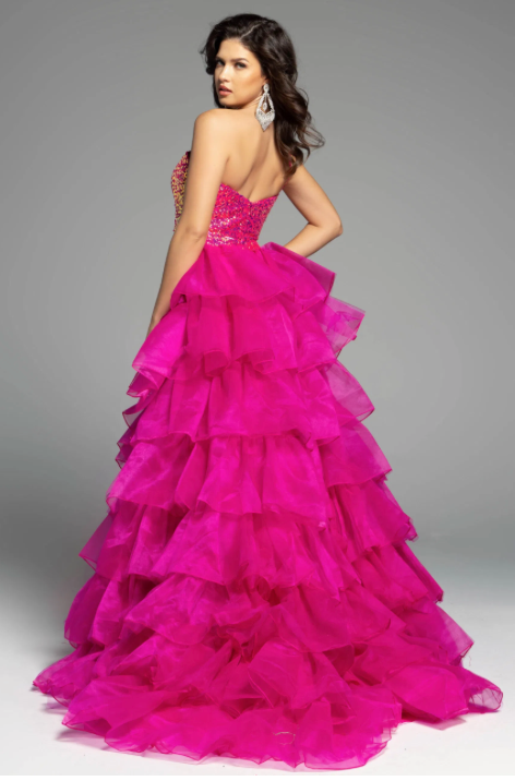 Jovani 37689A size 2 Iridescent Hot Pink
