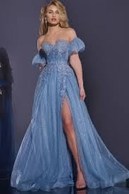 Jovani 40474A Blue Size 12
