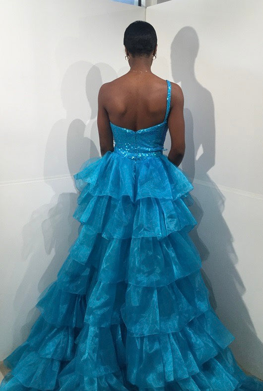 Jovani 37689A Ocean Size 10