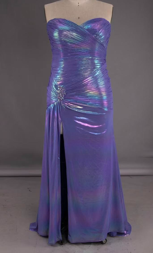 Sydney's Closet TE2605 Holographic Purple Size 16