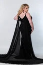 Sydney's Closet CHIFFON Cape JK1204 Black
