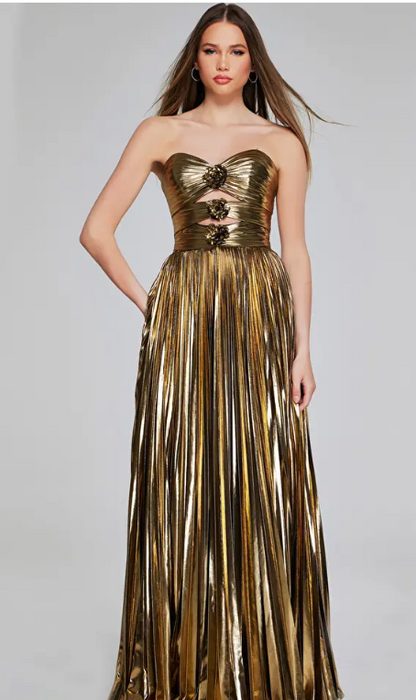 Jovani 42335A size 8 Gold