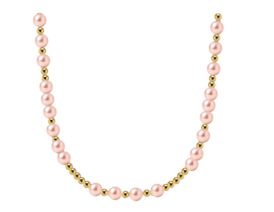 BARA BOHEME MELANIE | GOLD FILLED BEADED NECKLACE WITH PEARLS