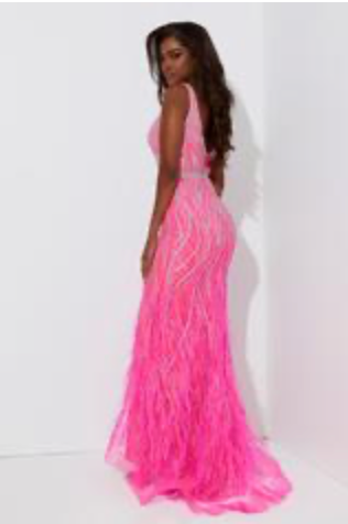 Jasz Couture 7541 size 2 Hot Pink