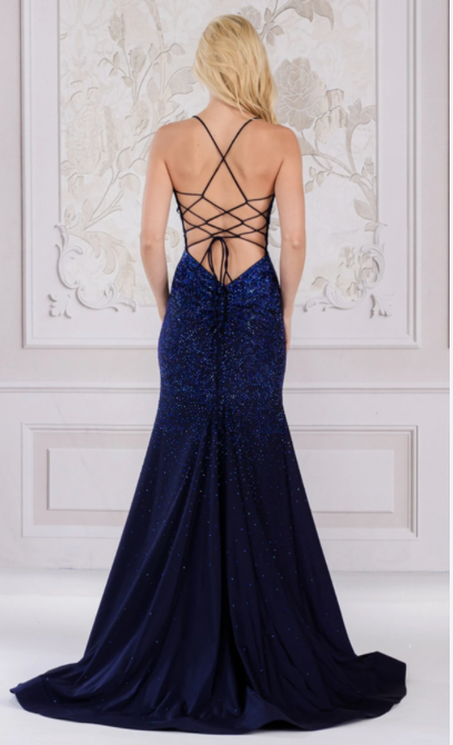 Amelia Couture 3018 Size 4 Navy
