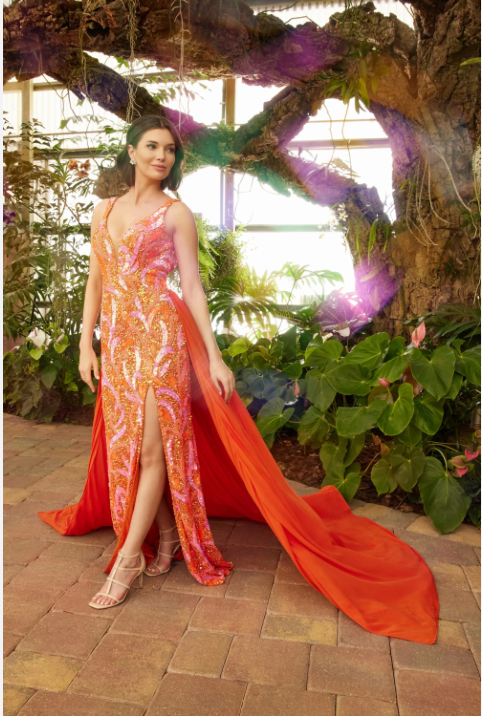 Sophia Thomas STC68A size 6 orange multi
