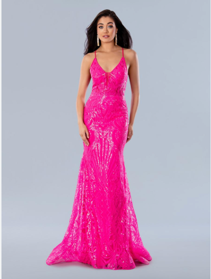 Stella Couture 24115 Size 10 Fuchsia