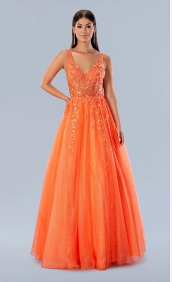 Stella Couture size 4 24203 Orange