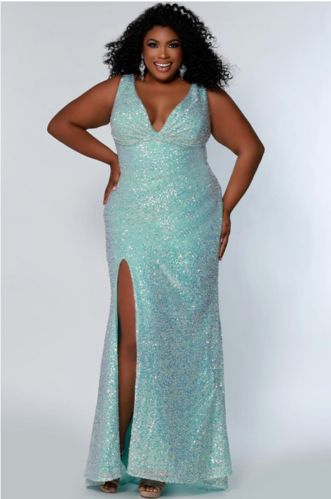 Sydneys Closet TE2201 Aqua Size 16