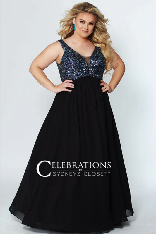 Sydney’s Closet CE1813 size 34 Black Multi