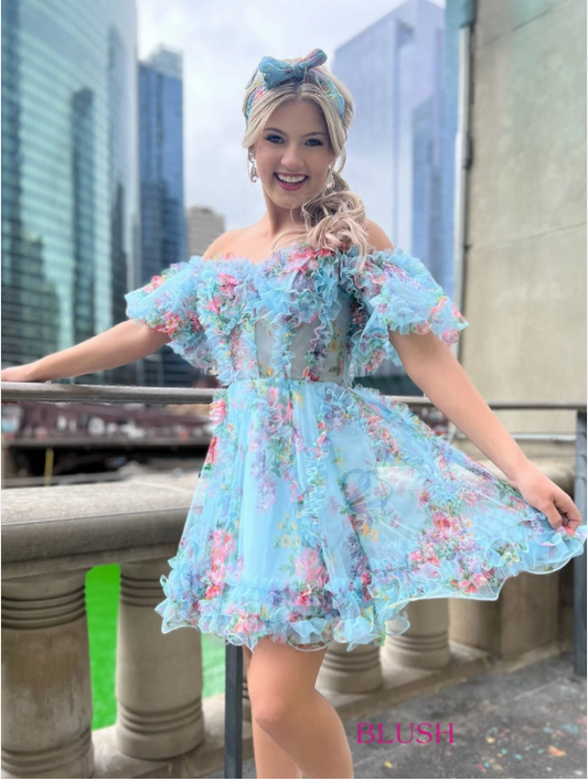 Blush 12206 size 6 Blue Multi