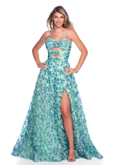 Dave and Johnny 12094 size 14 Green Print