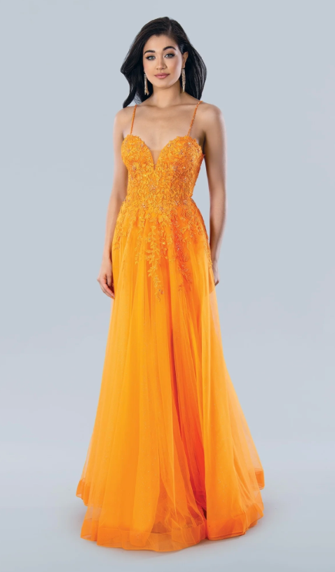 Stella Couture 22027 Size 4 Orange