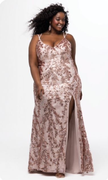 Sydney's Closet TE2614 Size 20 Rose Gold