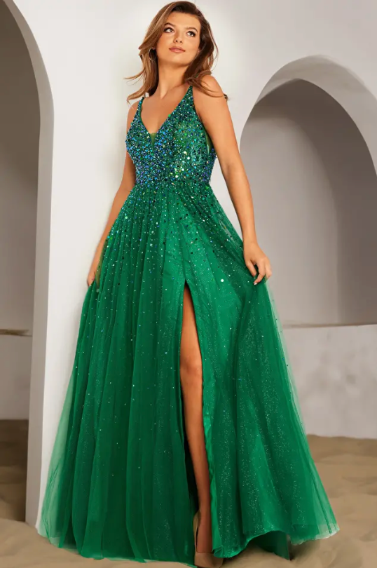 Jovani 38437A size 4 Emerald