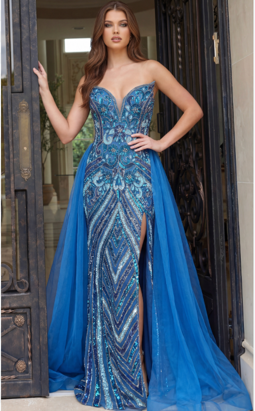 Jovani 50222 Peacock Size 4