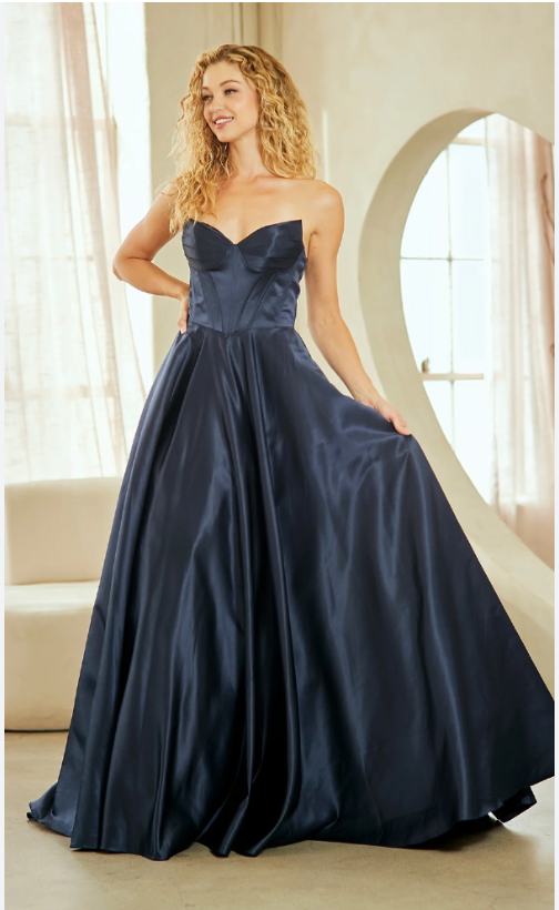 Amelia Couture 5080 Size 6 Navy