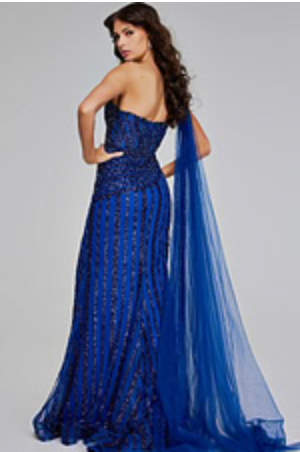 Jovani 39386A Size 12 Gold